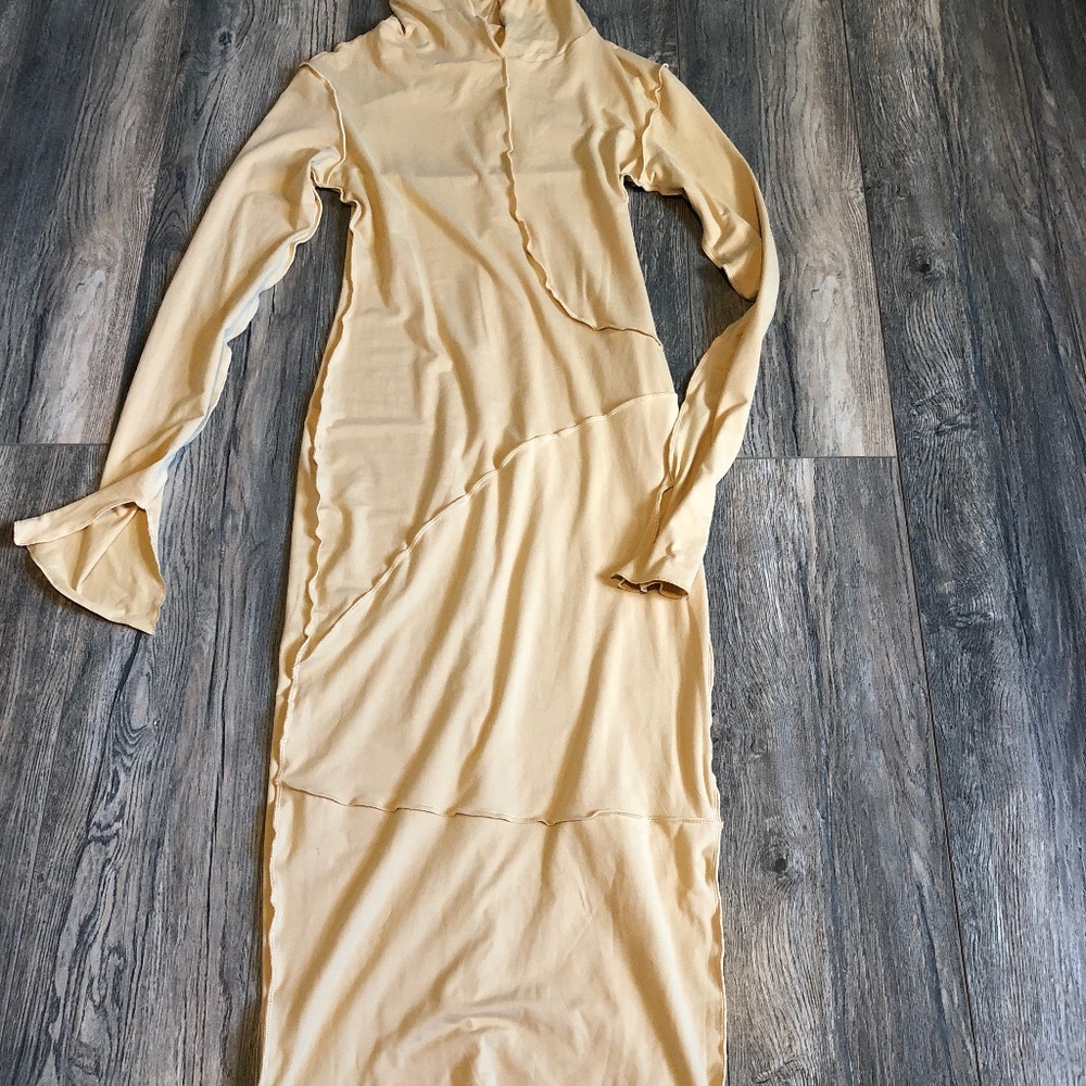 Hooded body hugging dress-